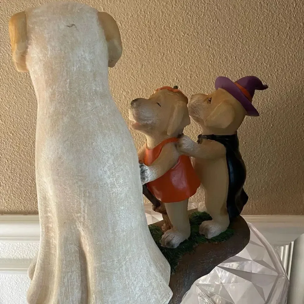 Hay and Harvest Golden Retriever Halloween Decoration Indoor Outdoor CUTEEE!